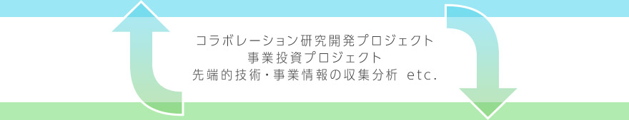 コラボレーション研究開発プロジェクト 事業投資プロジェクト 先端的技術・事業情報の収集分析 etc.